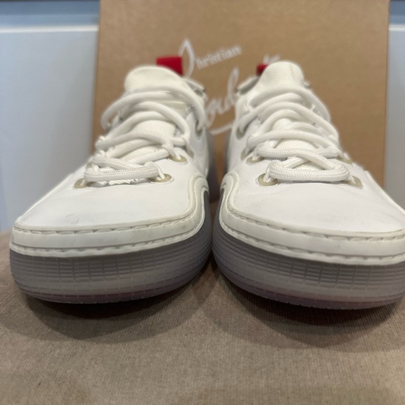 Christian Louboutin White and Red Sneakers - Picture 2 of 9